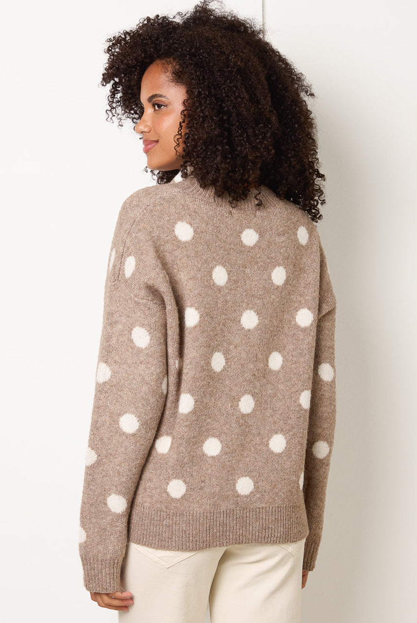 Polka Dot Knit Jumper With Scarf WF5825BV004