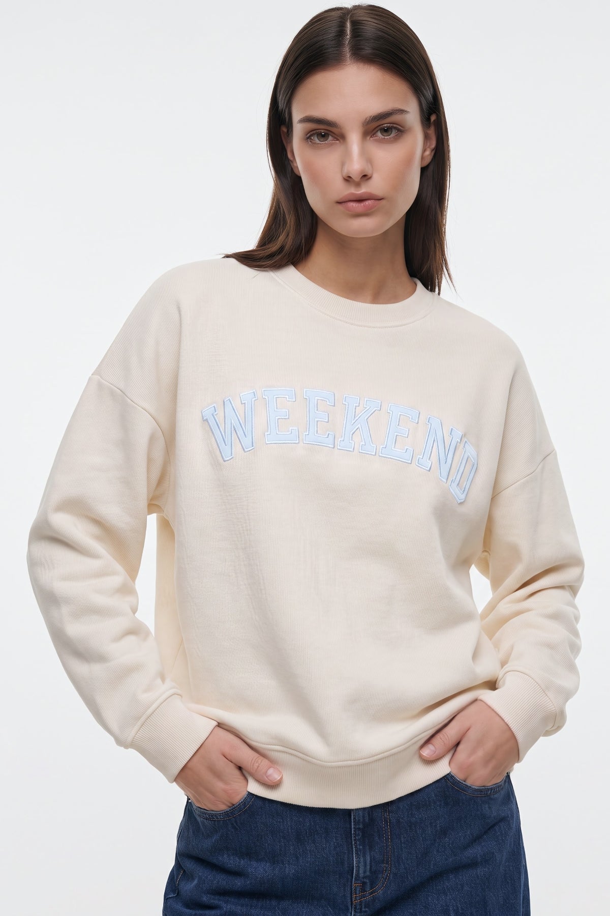 Ivory Weekend Cotton Sweatshirt ALNL261412376