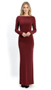 Wine Backless Slinky Knot Waist Bodycon Maxi Dress by Avinci