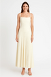 A-Line Jacquard Thin Adjustable Straps Maxi Dress by Avinci