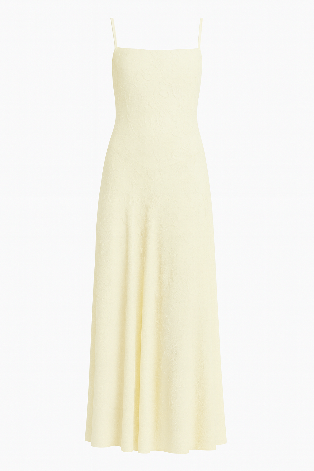 A-Line Jacquard Thin Adjustable Straps Maxi Dress AV-IMD2191BLK