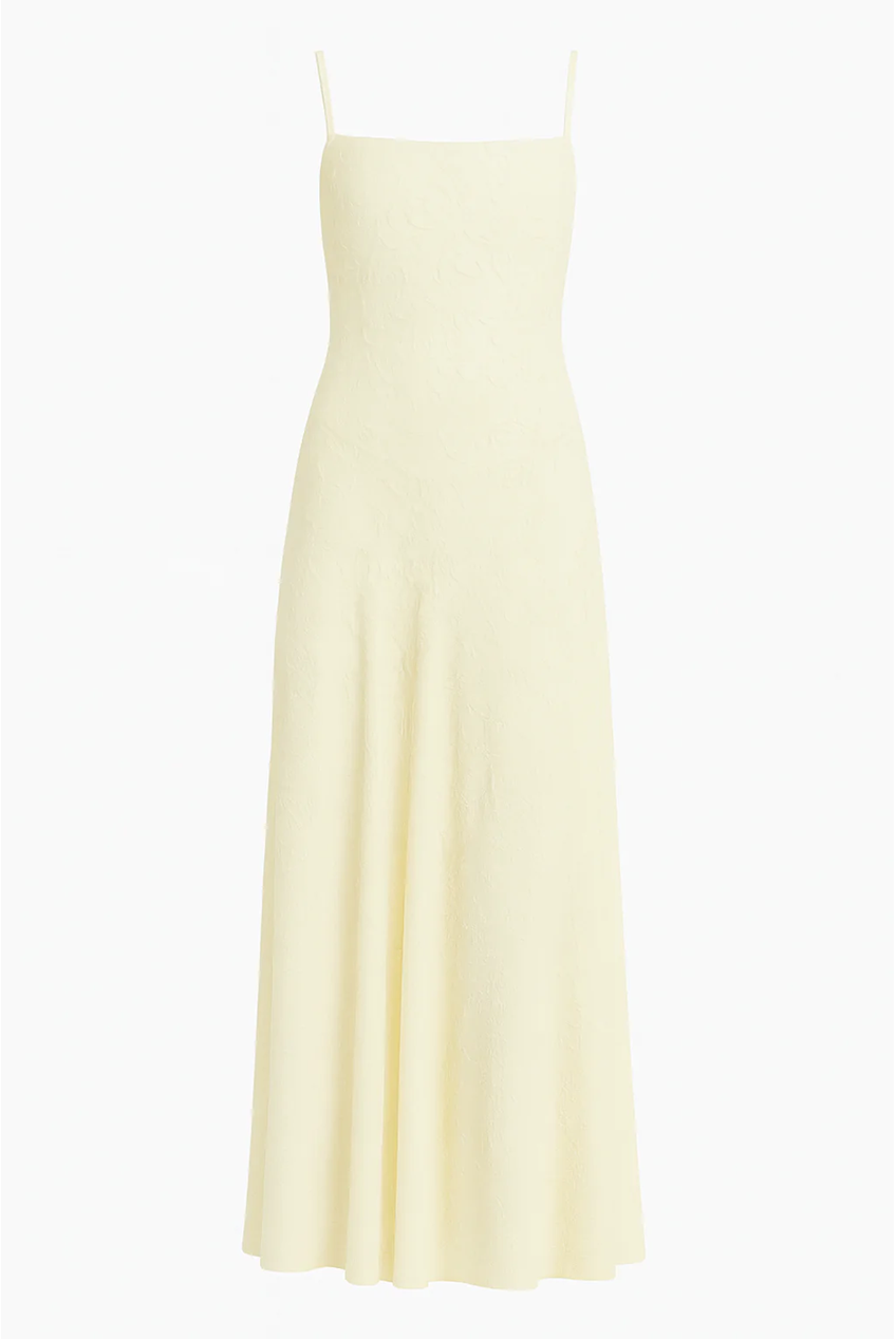 A-Line Jacquard Thin Adjustable Straps Maxi Dress AV-IMD2191