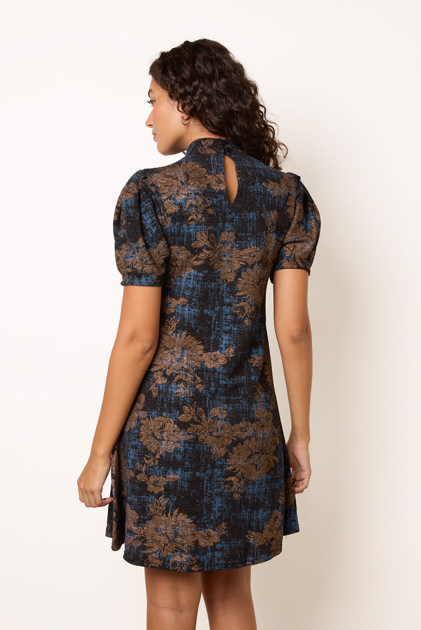 High Neck Puff Sleeve Dress AW24065B002