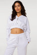 Fleece Lined Cropped Hoodie by Pink Vanilla