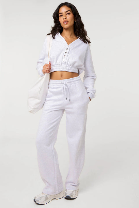 Fleece Lined Straight Leg Joggers by Pink Vanilla