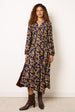 Asymmetric Wrap Midi Dress by Blue Vanilla