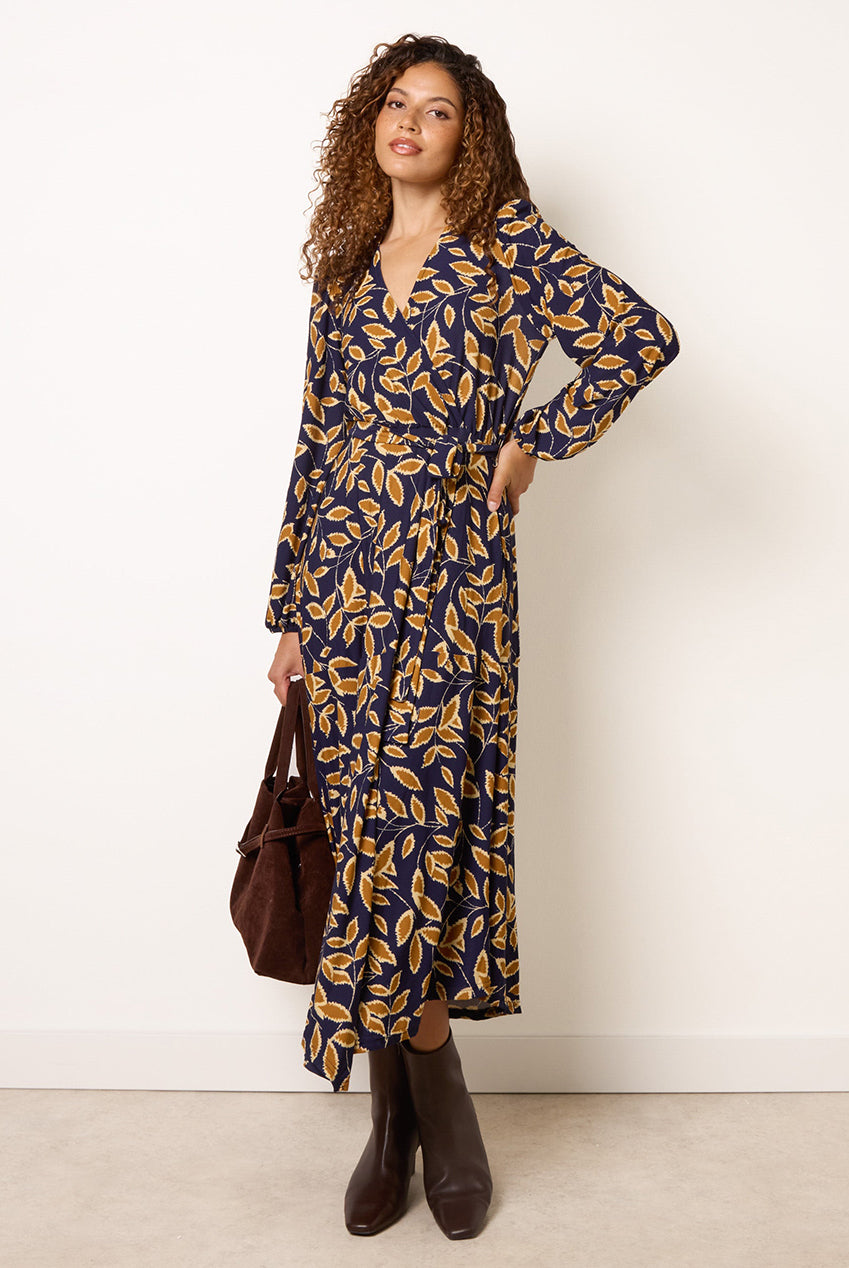 Asymmetric Wrap Midi Dress AW26007B008