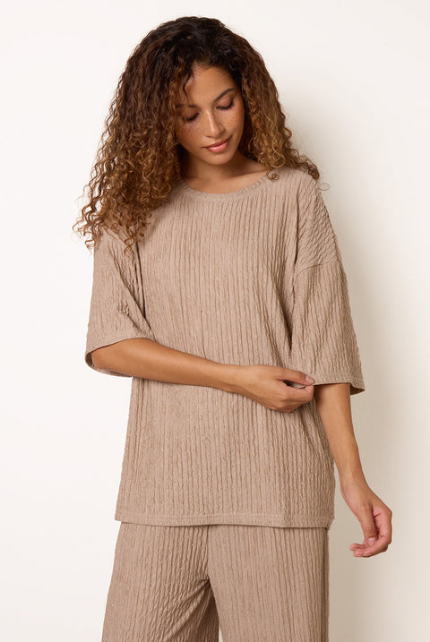 Diamante Textured Top by Blue Vanilla