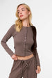 Ribbed Button Up Cardigan by Pink Vanilla