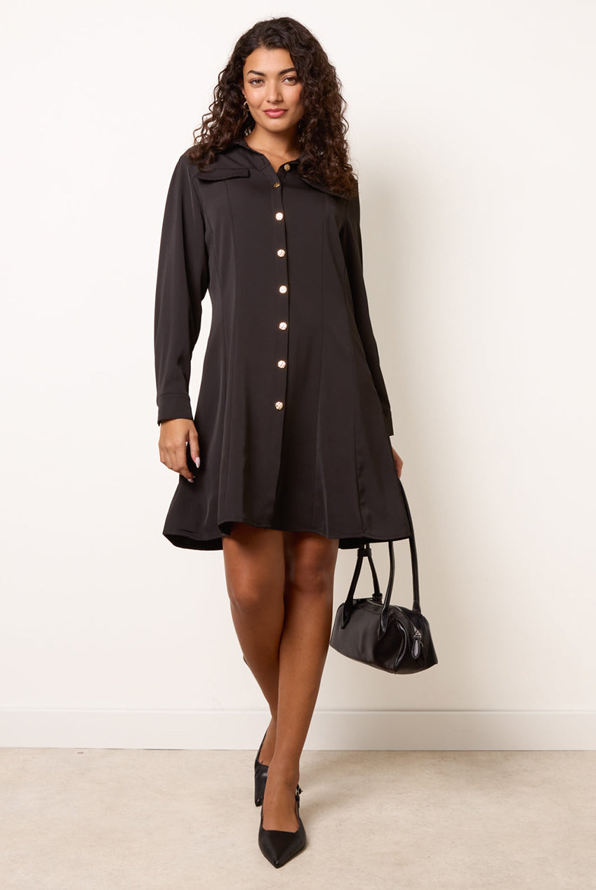 Crepe Fit & Flare Mini Dress AW26057B003