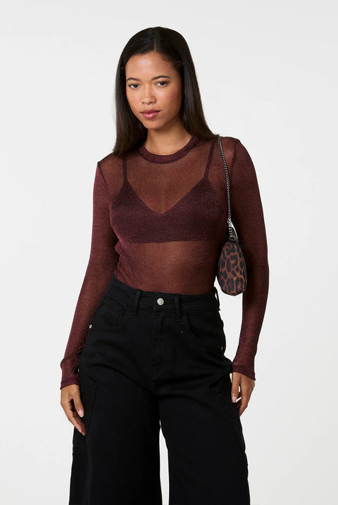 Sparkle Fine Knit Top by Pink Vanilla