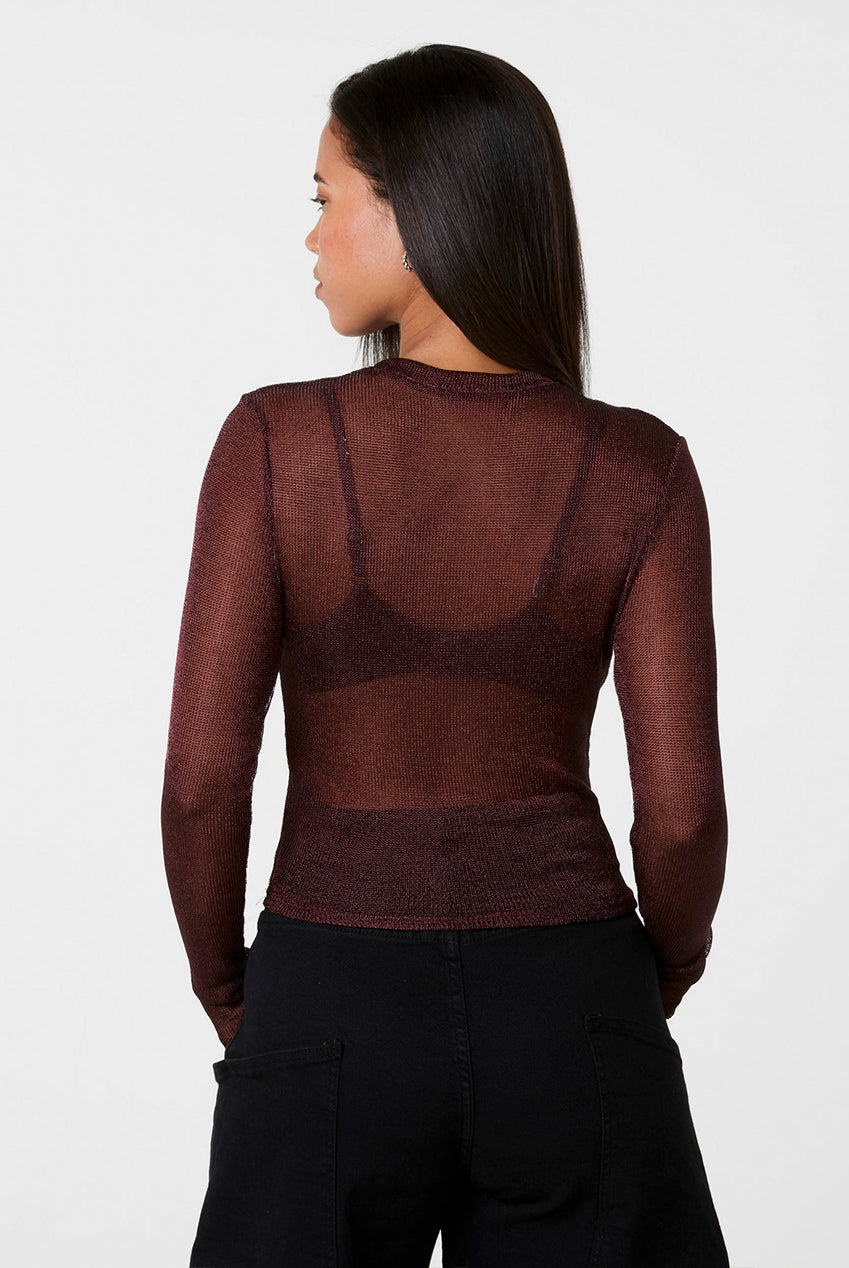 Sparkle Fine Knit Top AW26061P030