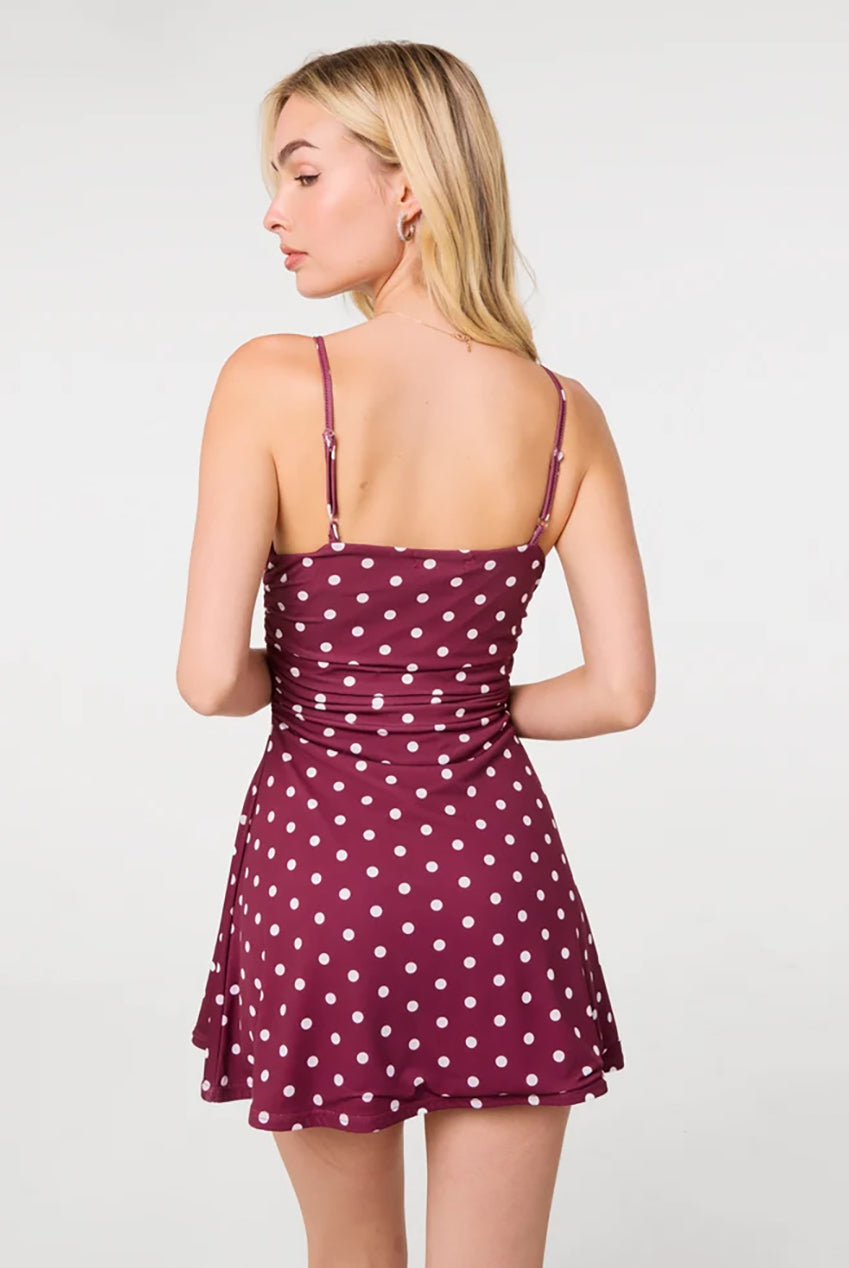 Polka Dot Slinky Mini Dress AW26095P901