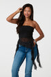Asymmetric Diamante Bandeau Top by Pink Vanilla