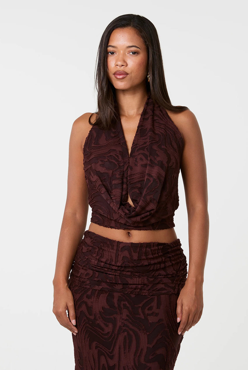 Jersey Jacquard Halter Top AW26147P030