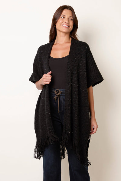 Black - Sequin Cardigan by Blue Vanilla