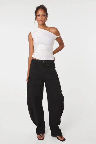 Black - Extreme Cargo Balloon Jeans by Pink Vanilla