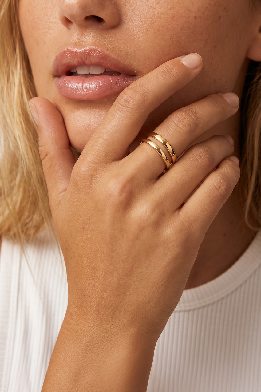 Adjustable Double Band Ring e36