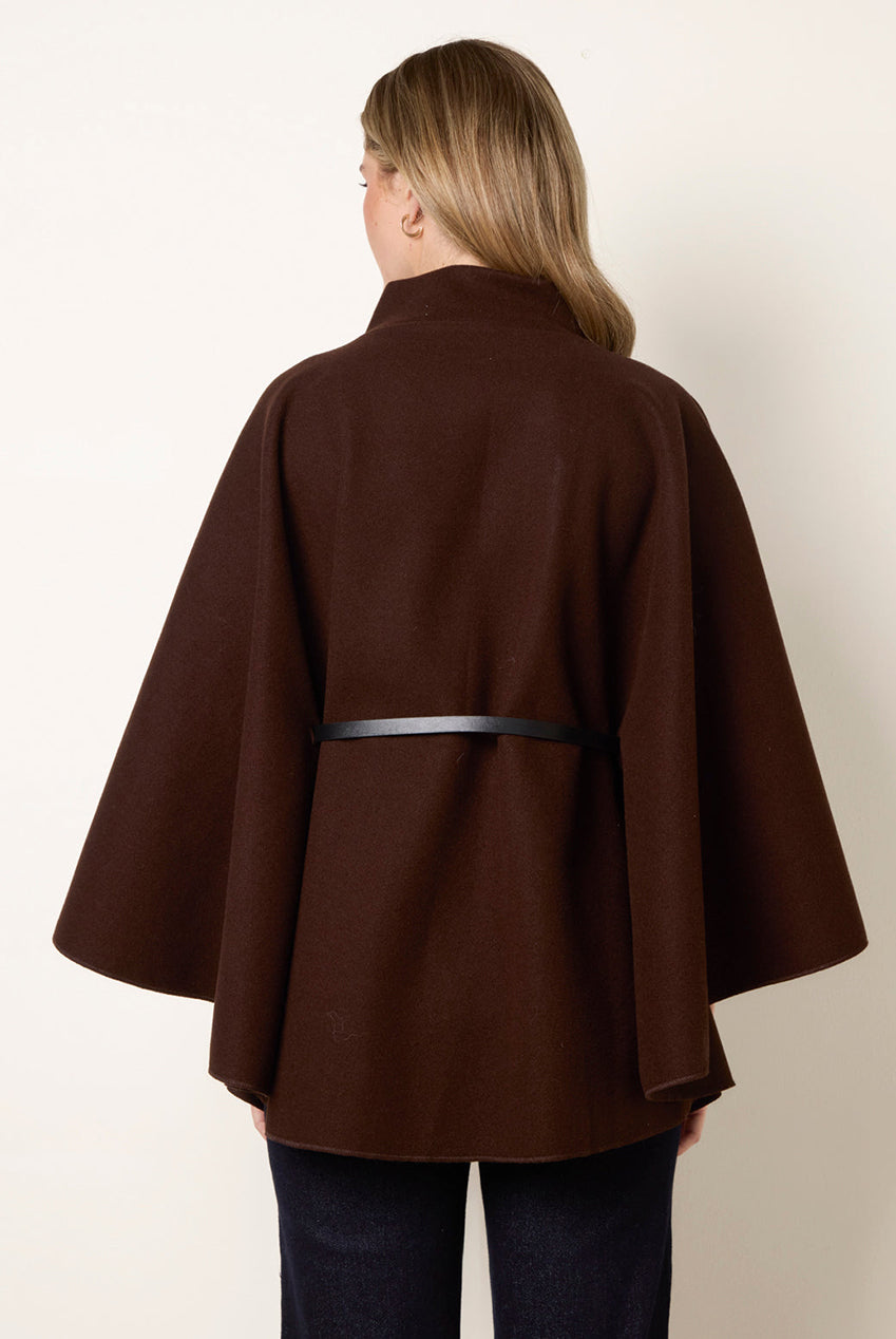 Funnel Neck Tie Front Cape BV261100030