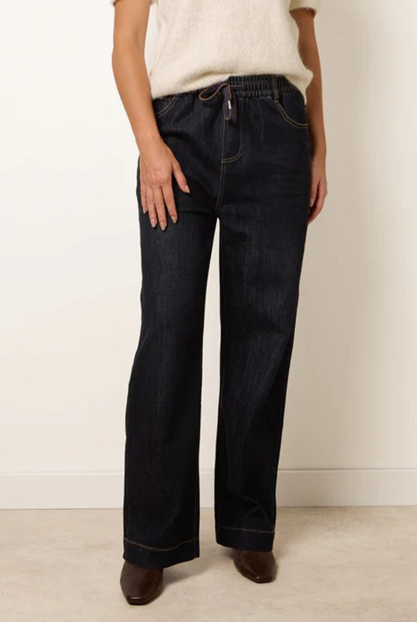 Elasticated Waist Jeans With Tie BV261203322