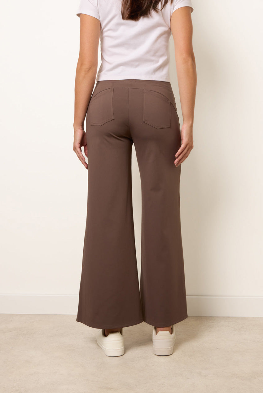 Wide Leg Soft Touch Trousers With Stretch BV261204030