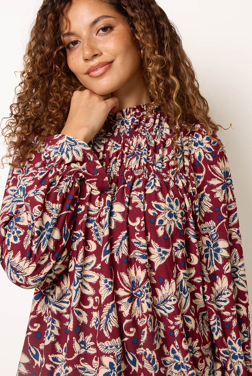 Frill Neck Smock Top BV261405901