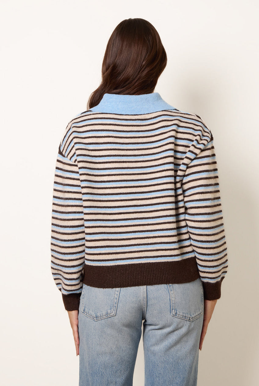 Stripe Knit Polo Jumper BV261549458