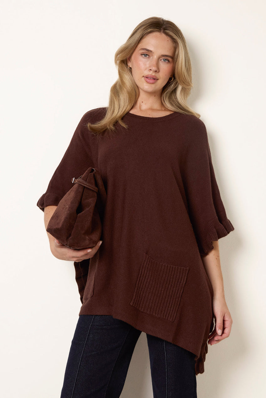 Frill Detail Pocket Cape BV261570444