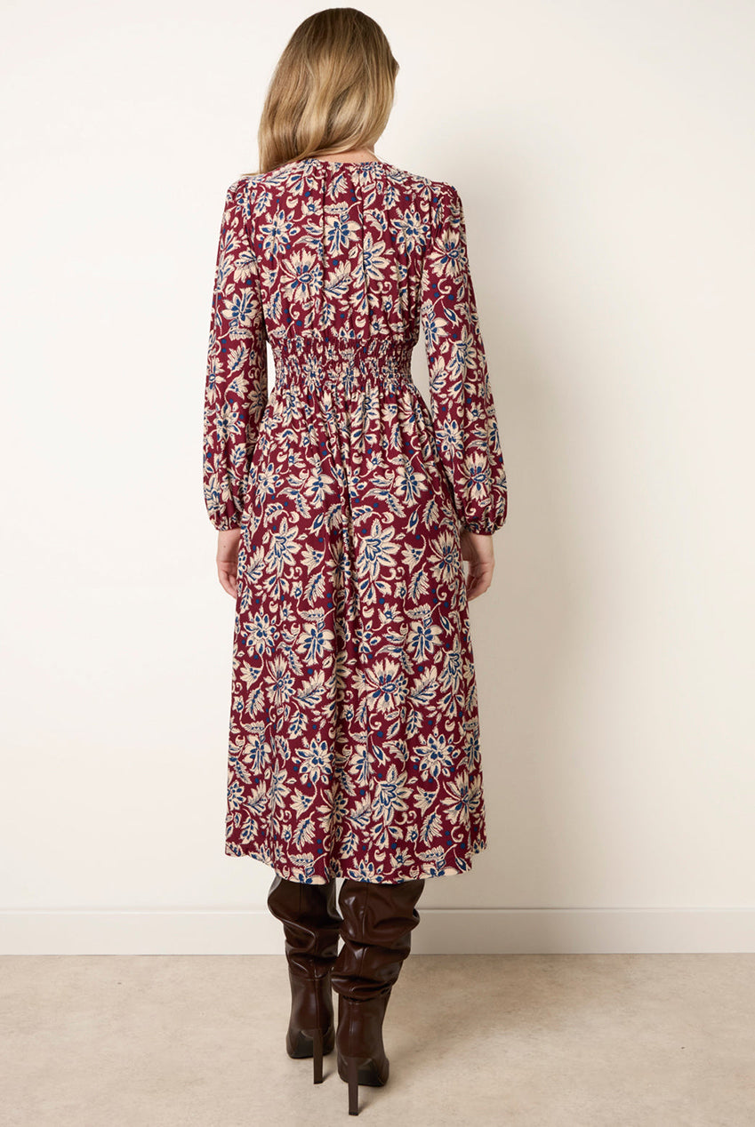 V Neck Elasticated Midi Dress BV261809901