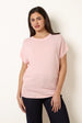 Short Sleeve Texture Knit Top by Blue Vanilla