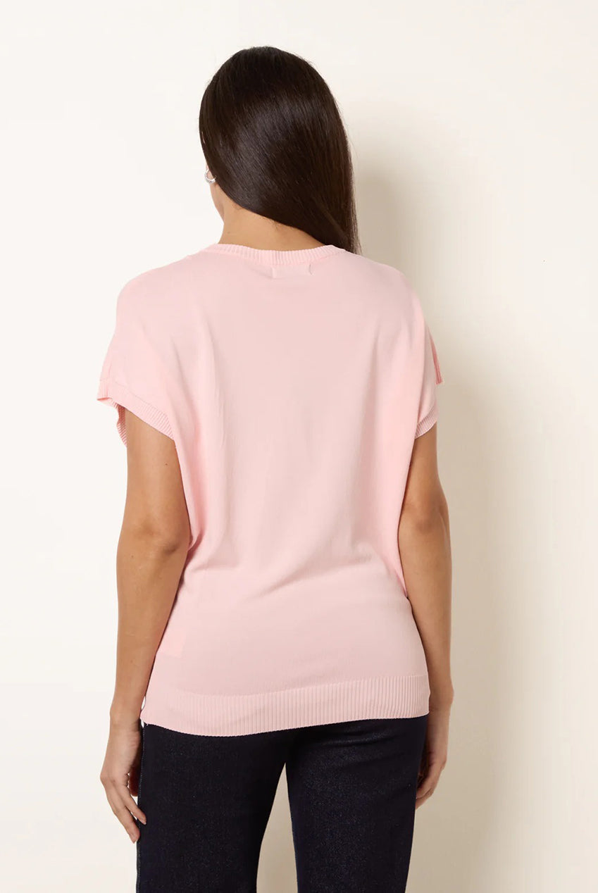 Short Sleeve Texture Knit Top BV3911020