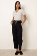 Elastic Waist Drawstring Trousers by Blue Vanilla