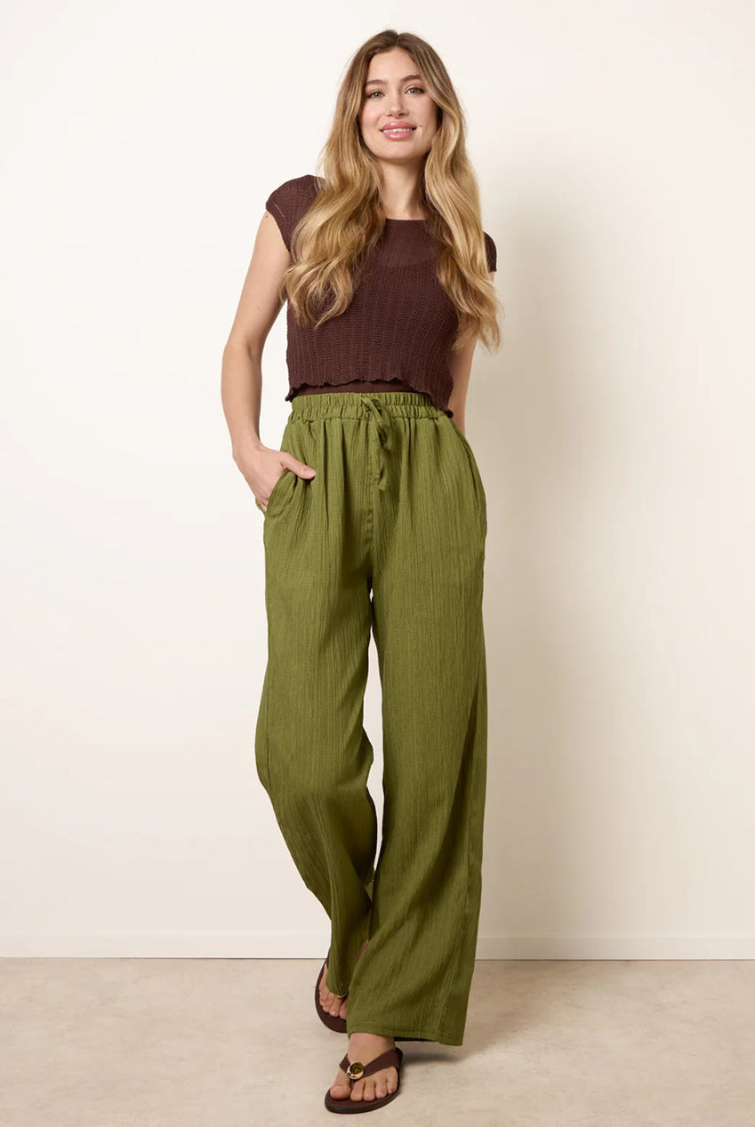 Drawstring Wide Leg Trousers BV269223056