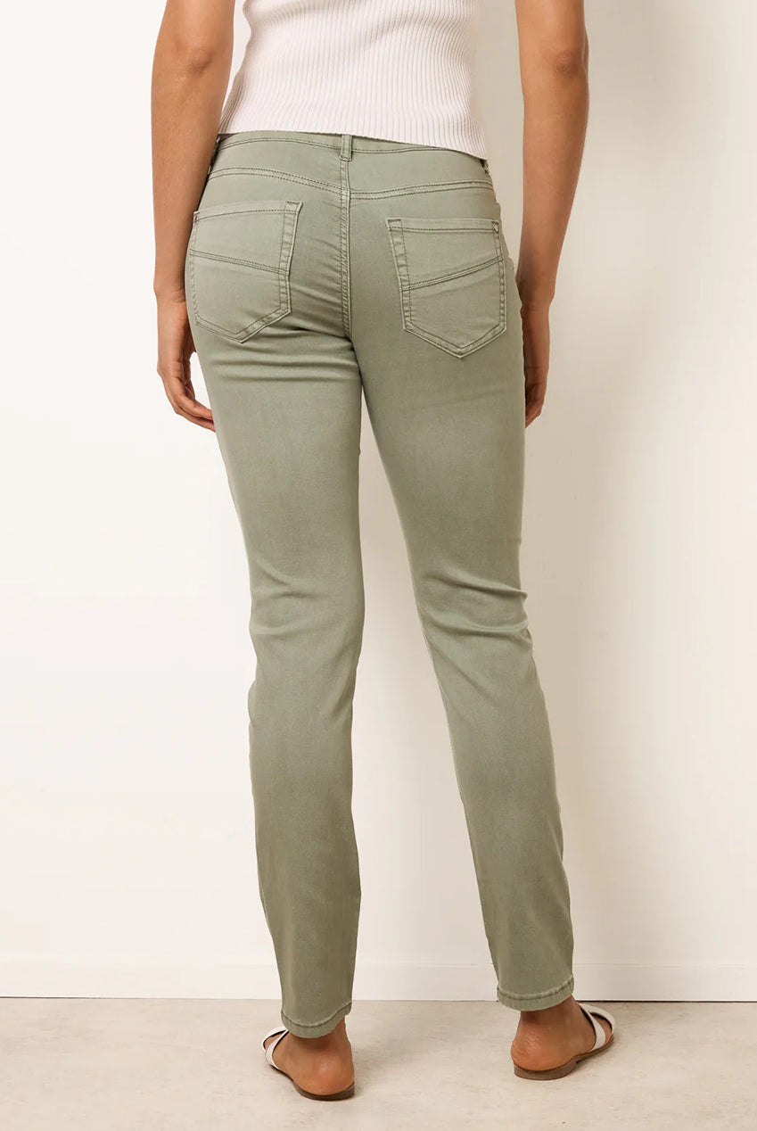 Slim Leg Stretch Denim Scarf Trousers BV269233064