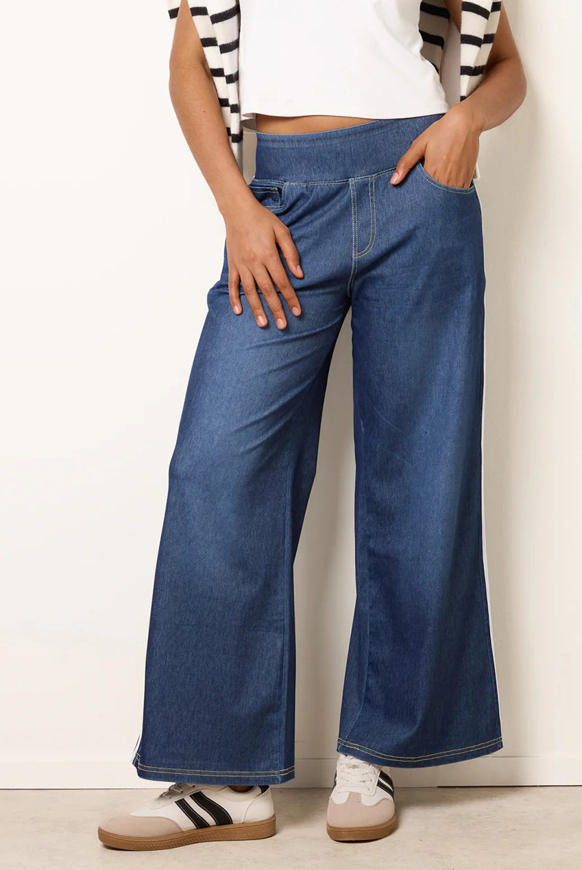 Multi Stretch Side Stripe Deep Waistband Trousers BV269245018