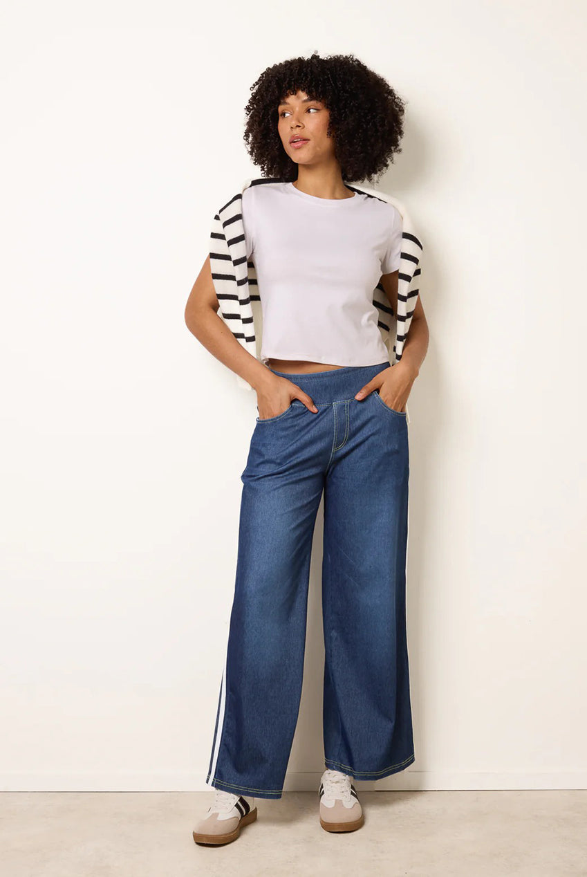 Multi Stretch Side Stripe Deep Waistband Trousers BV269245018
