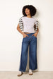 Multi Stretch Side Stripe Deep Waistband Trousers by Blue Vanilla