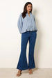 Flared Cross Over Waistband Jeans by Blue Vanilla