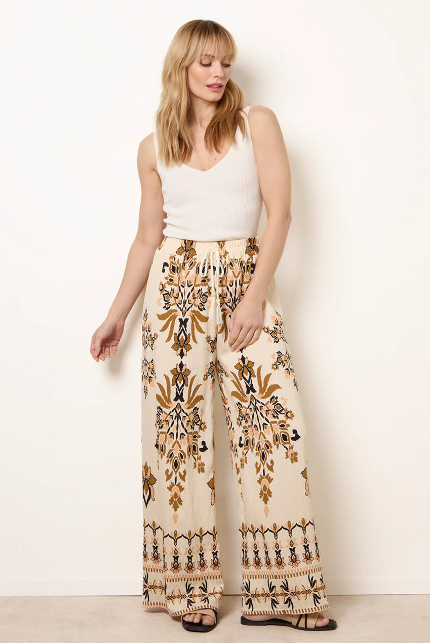 Drawstring Waist Wide Leg Pants BV269250025