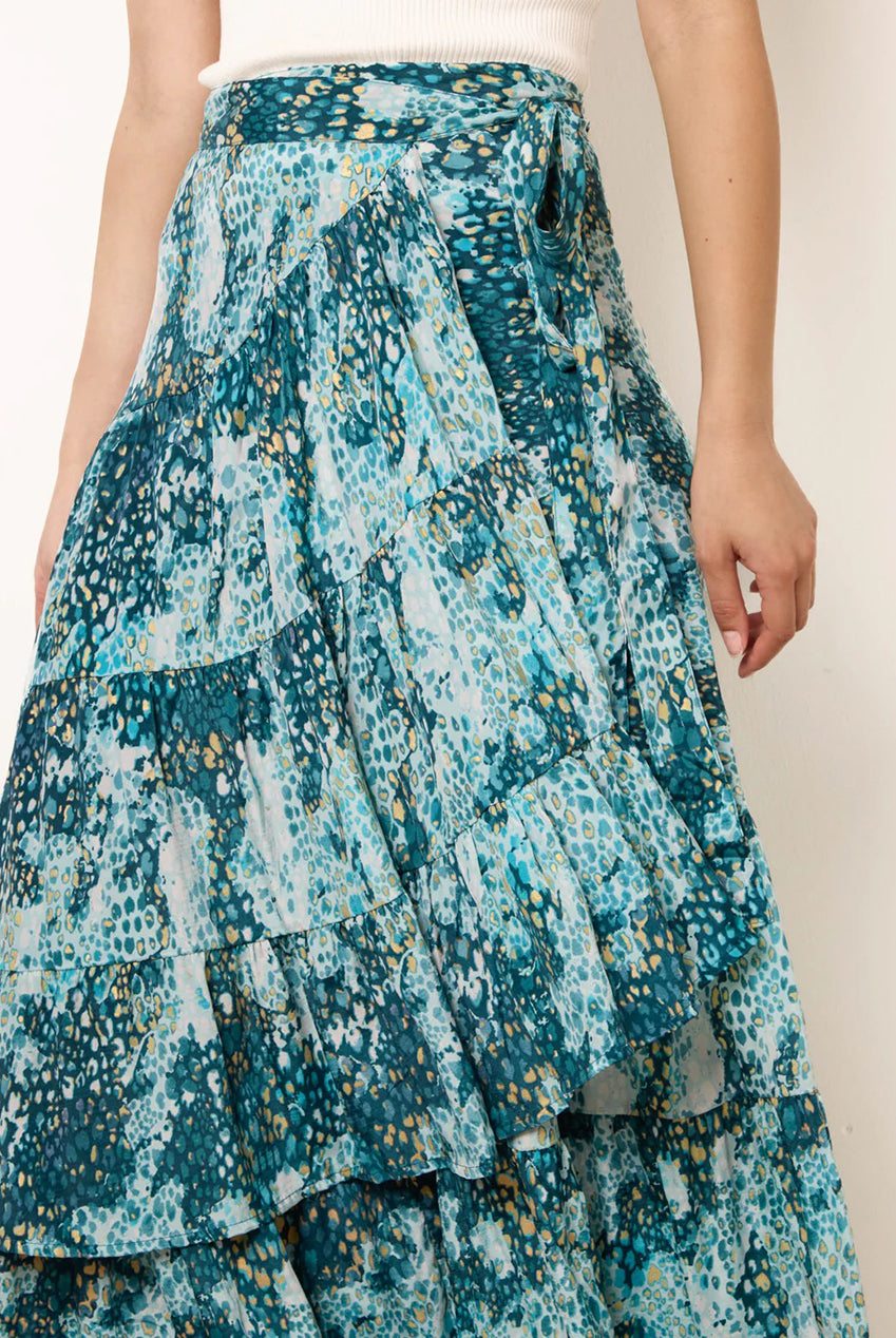 Wrap Metallic Tiered Skirt BV269274002