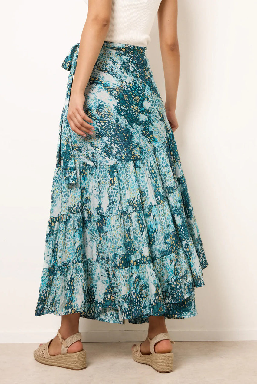 Wrap Metallic Tiered Skirt BV269274002