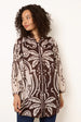 Tropical Metallic Oversized Shirt by Blue Vanilla