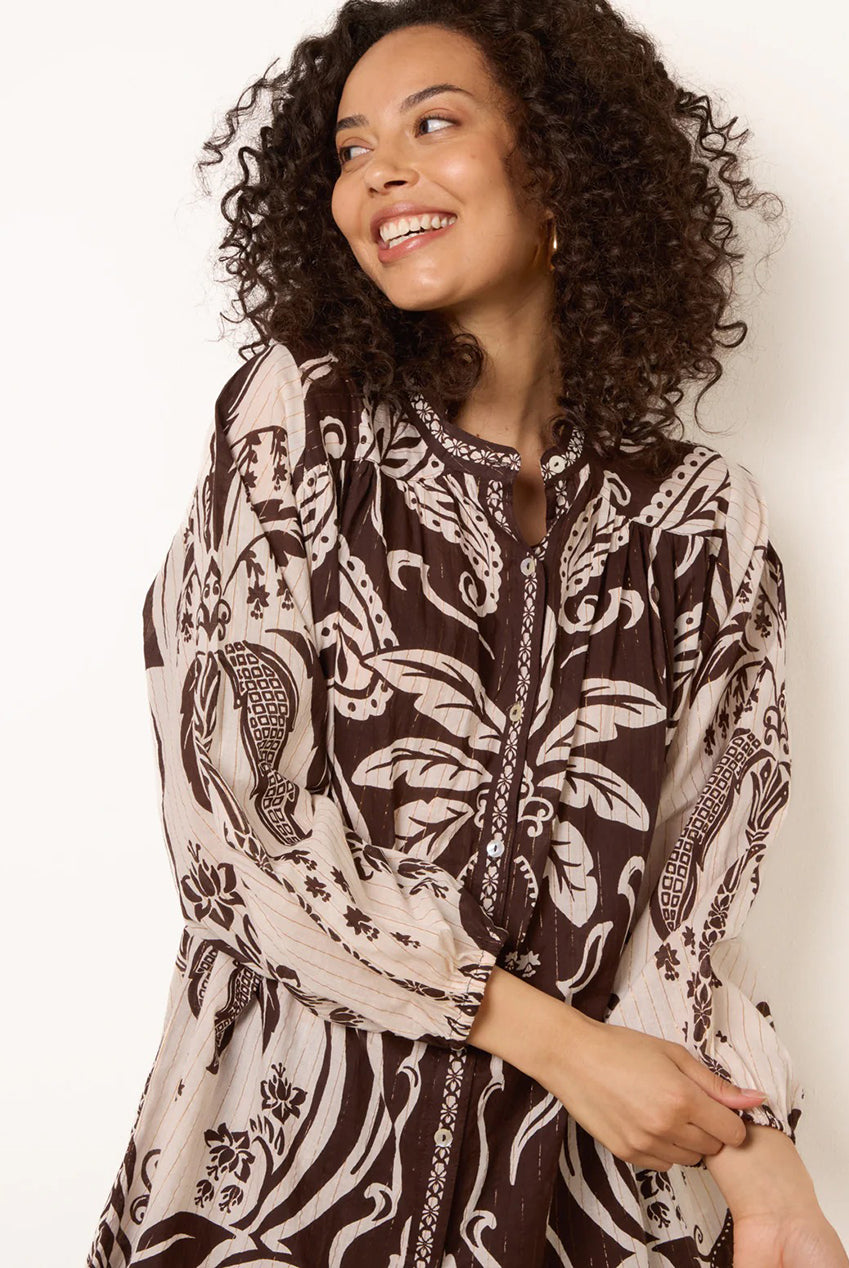 Tropical Metallic Oversized Shirt BV269400030