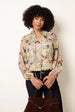 Watercolour Floral Printed Tie Front Blouse by Blue Vanilla