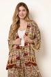Paisley Print Kimono With Embellishment by Blue Vanilla