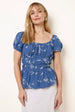 Embroidery Peplum Blouse by Blue Vanilla