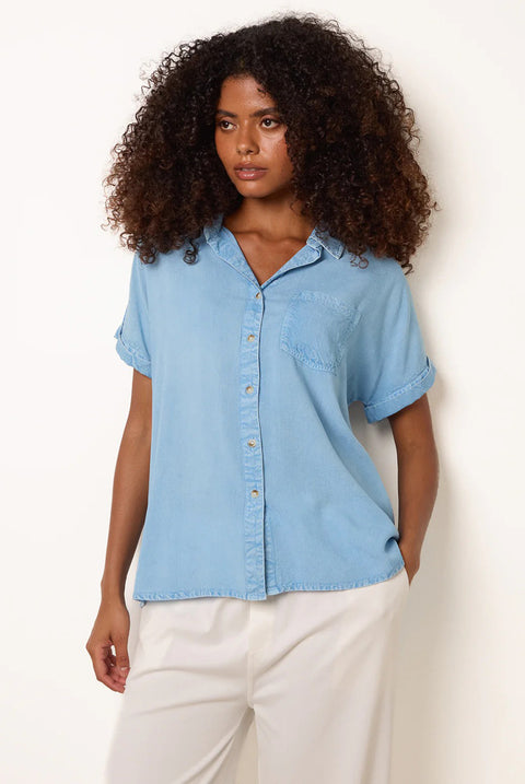 Button Front Shirt by Blue Vanilla
