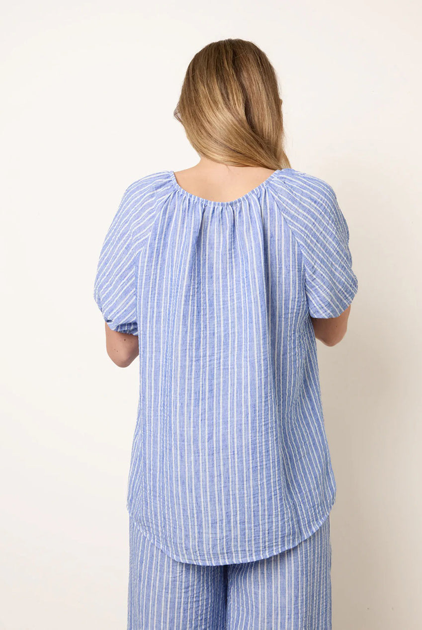 Tie Front Stripe Blouse BV269429018