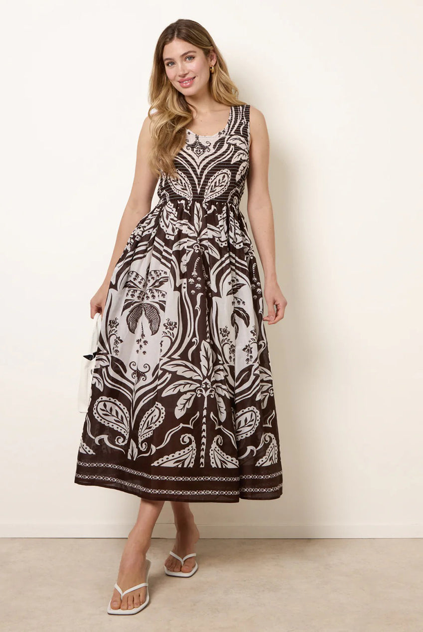 Sleeveless Shirred Dress BV269801030