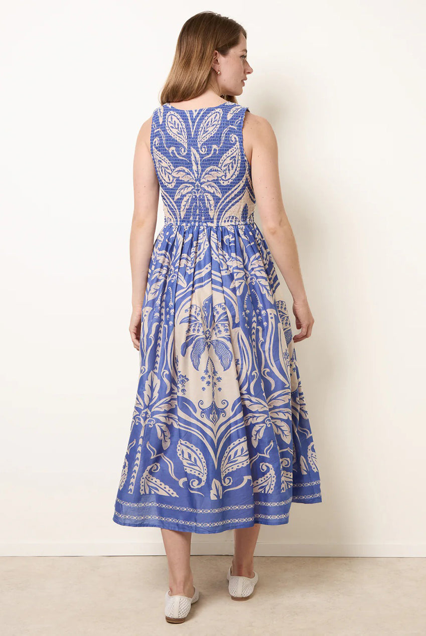 Sleeveless Shirred Dress BV269801018